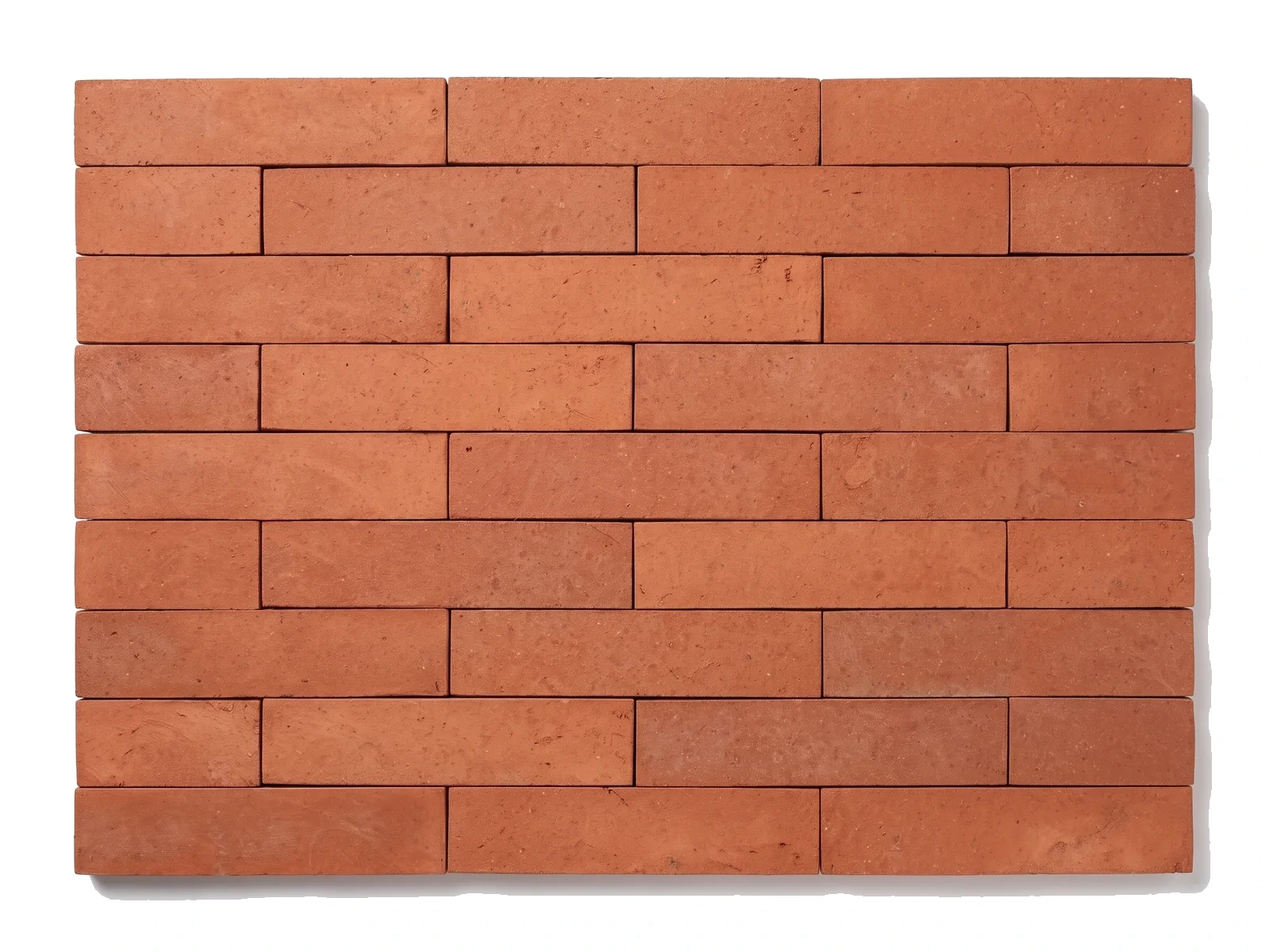 Düz Kesim Kırmızı Tuğla Kaplama, 6.5x21.5x1.8, mat yüzey