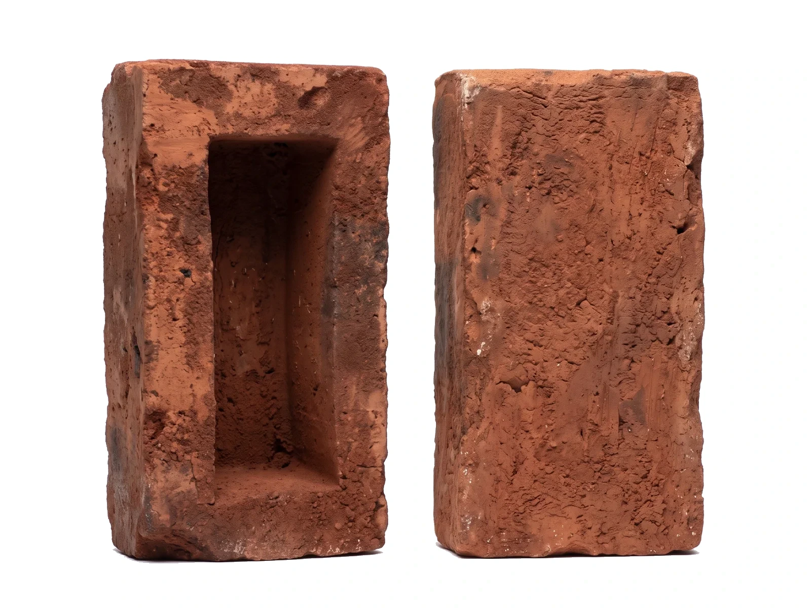 Kırmızı Oyuklu Dekoratif Tuğla, 6.5x10.5x21.5, dokulu yüzey